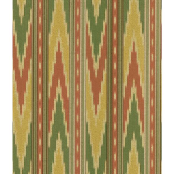 National Geographic Izmir Green Transitional Navajo Stripe Wallpaper Sample
