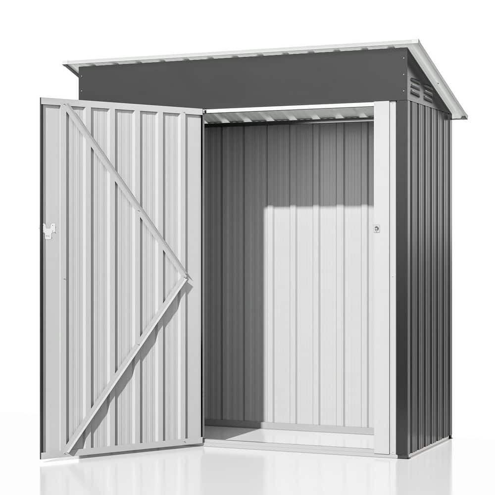VIWAT 5 ft. W x 3 ft. D Metal Outdoor Storage Shed with Vents and