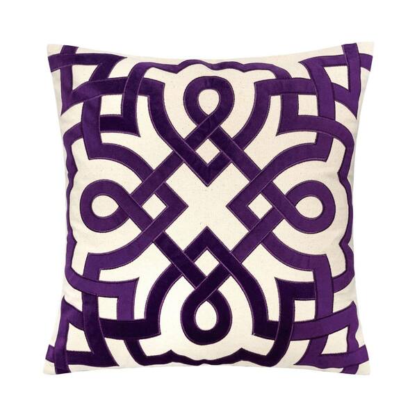 Decorative Throw Pillow Covers Red/Purple/Cream Square (Pillow Core Not  Included)