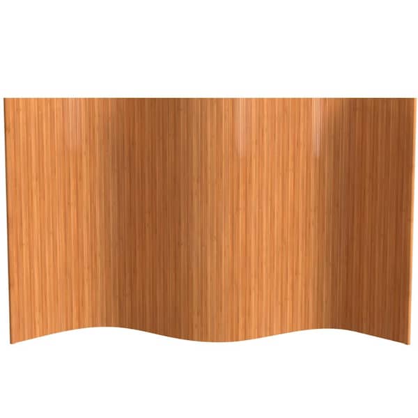 RED LANTERN 4 ft. Short Bamboo Wave Screen - Natural BF-4WAVE-NAT
