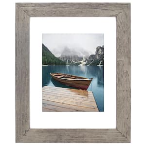  DesignOvation Gallery Wood Photo Frame Set for Customizable  Wall or Desktop Display, Walnut Brown 8x10 matted to 5x7, Pack of 4 :  Everything Else