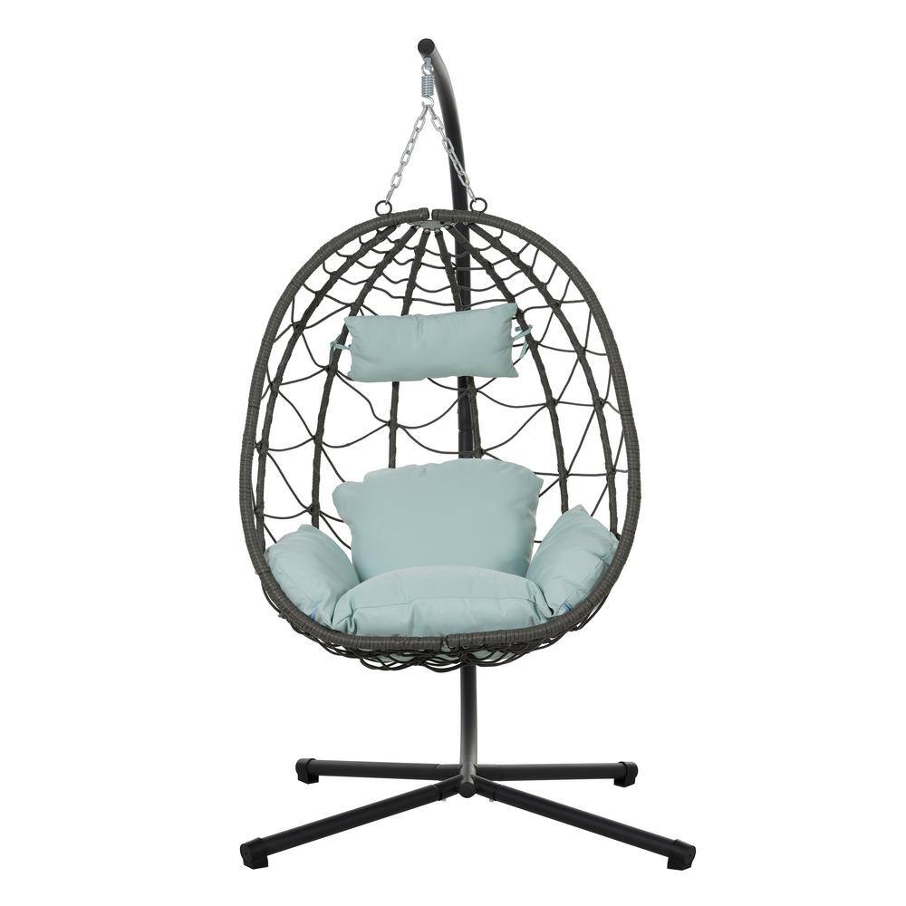 Wicker Patio Swing, Outdoor Swing Chair, Hanging Egg Chair Hanging Basket C