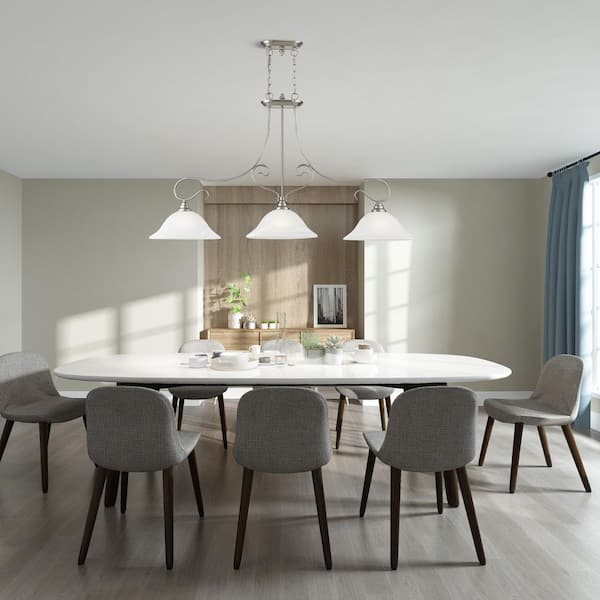 Livex Lighting Somerset Brushed Nickel Transitional Kitchen Island Light Livex Lighting Somerset Brushed Nickel Transitional Kitchen Island Light