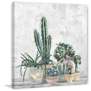 "Succulent House Plants" by Marmont Hill Unframed Canvas Nature Wall Art 40 in. x 40 in.
