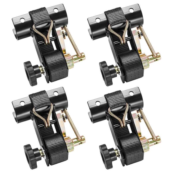 Ladder Rack Ratchet Straps, 500 lbs. Load, Black Round Tube Mount, 1.5 in. W x 7.4 ft. Ladder Rack Straps 2025 update