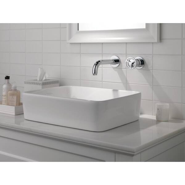 DELTA Trinsic Wall-Mount Bathroom Faucet Trim - 1-Handle - Champagne Bronze  T3559LF-CZWL