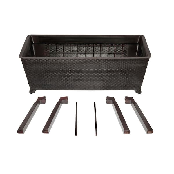 44.5 in. W x 15.25 in. H Easy Grow Elevated Resin Garden Bed Large