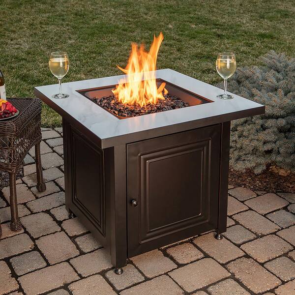 Endless Summer 30 in. x 25 in. Square Bristol LP Outdoor Gas Fire Pit  GAD15261SP