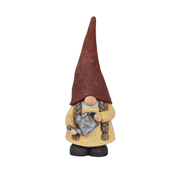 HI-LINE GIFT LTD 16 in. Female Garden Gnome Watering Plant