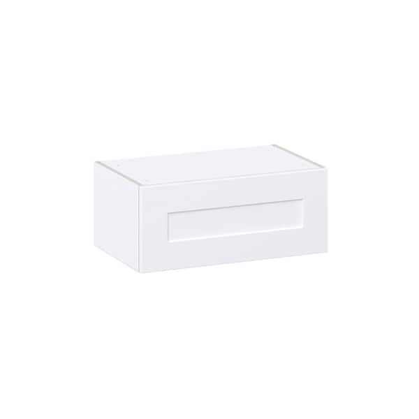 J COLLECTION Roseland 24 in. W x 14 in. D x 10 in. H Assembled Shaker Wall Bridge Kitchen Cabinet in Warm White with Lift Up Door