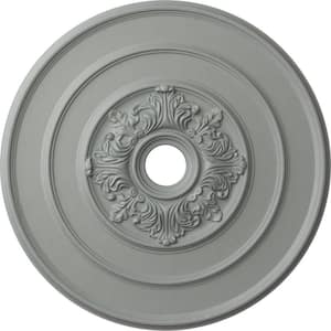 1-1/2" x 26" x 26" Polyurethane Traditional with Acanthus Leaves Ceiling Medallion, Primed White