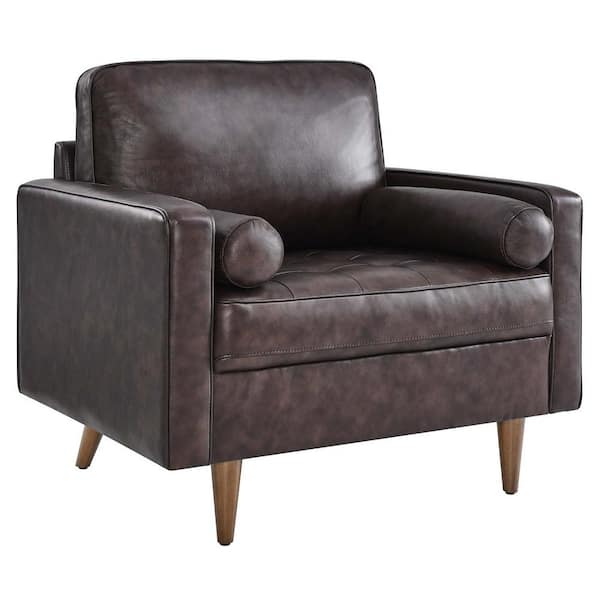 MODWAY Valour Leather Armchair in Brown