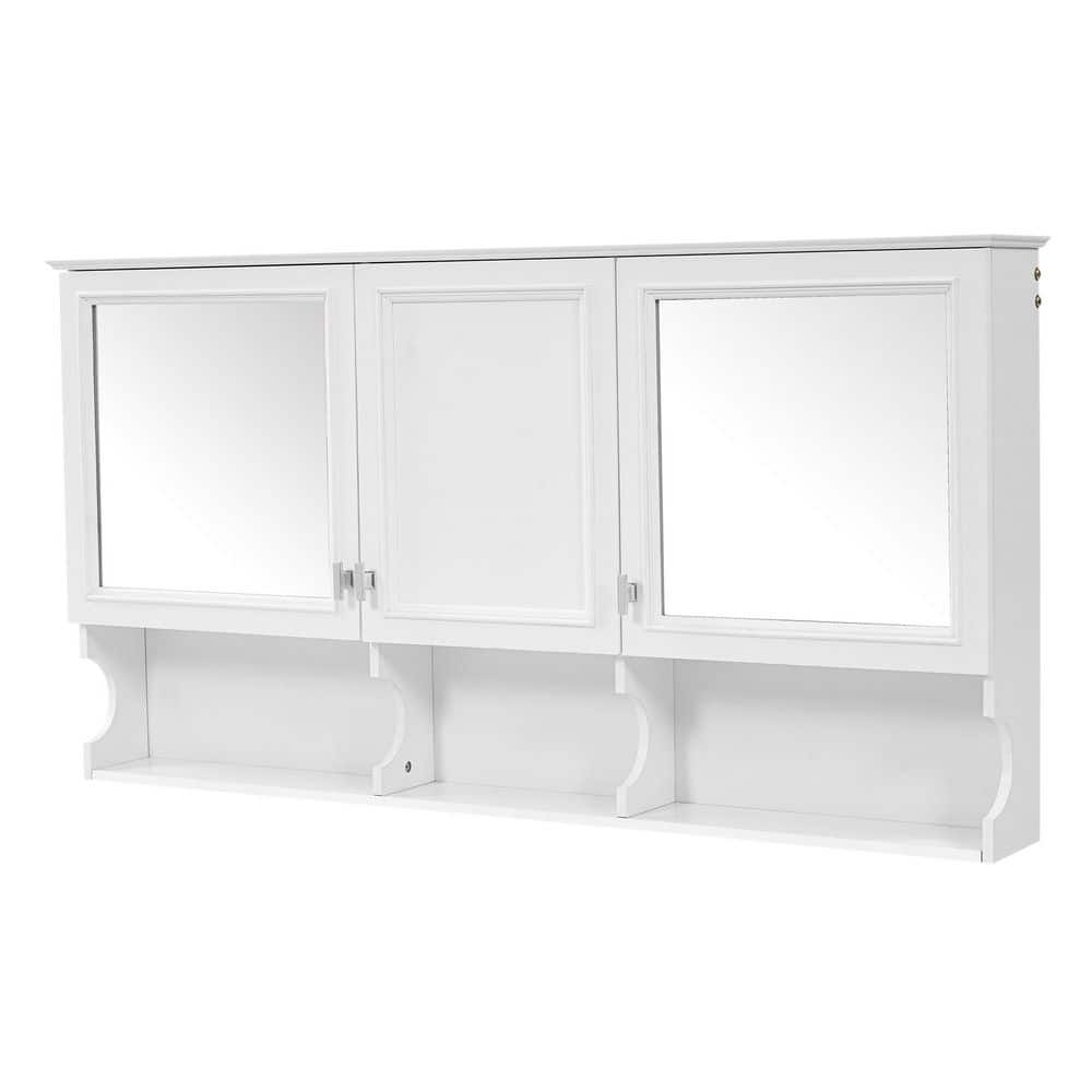 55.00 in. W x 28.70 in. H Rectangular MDF Medicine Cabinet with Mirror price history on PriceWatchPro