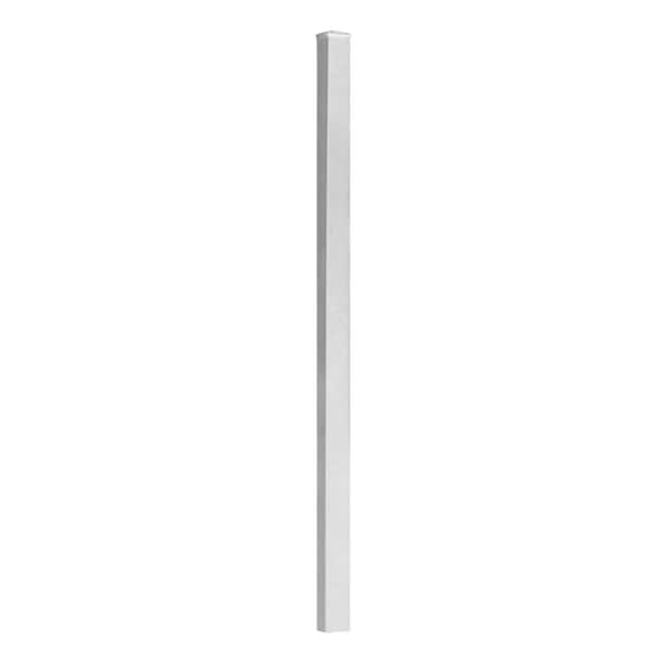 Barrette Outdoor Living Natural Reflections Standard 2 in. x 2 in. x 8-7/8 ft. White Aluminum Fence Blank Post