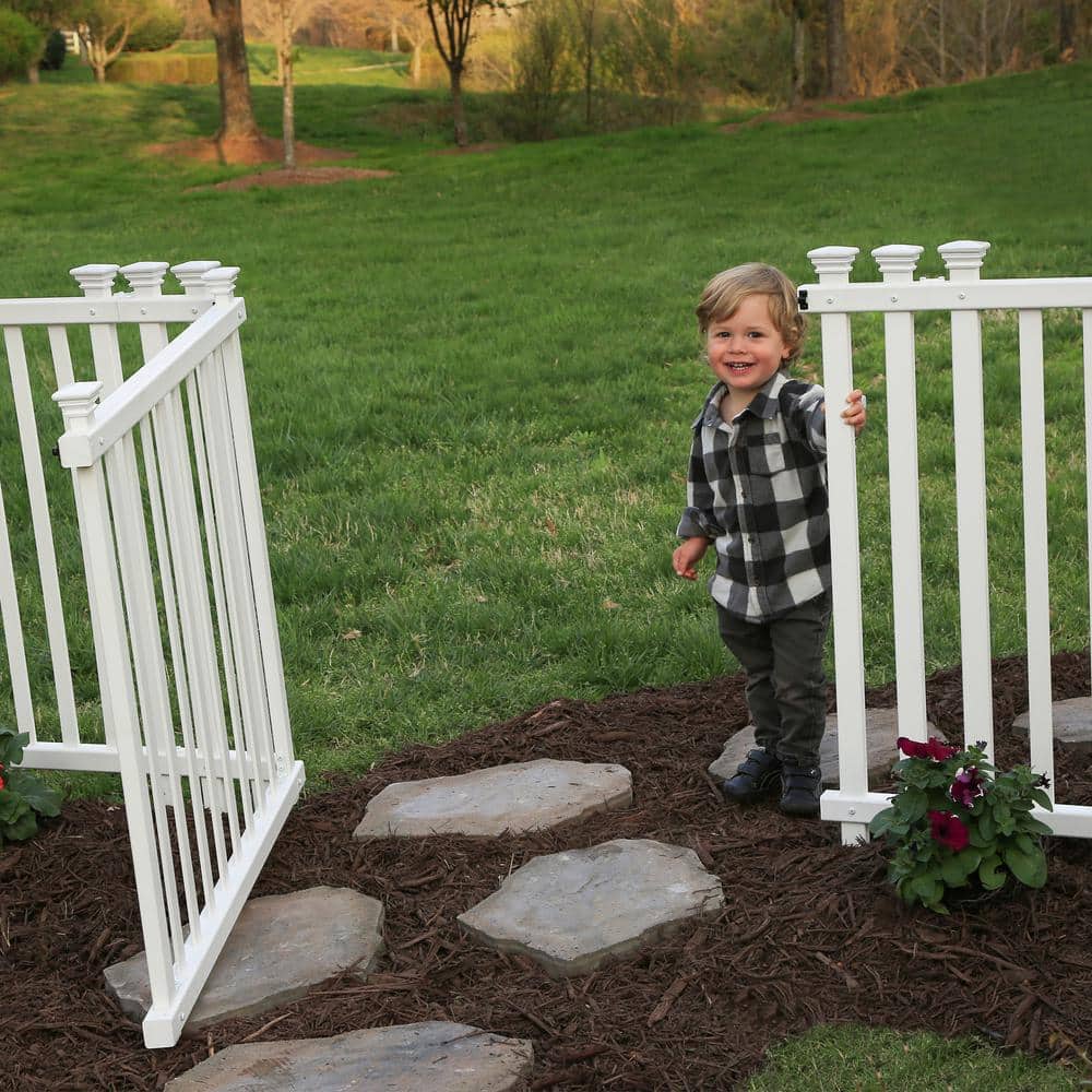 Baskenridge 3-ft White Vinyl Picket Fence Gate Kit