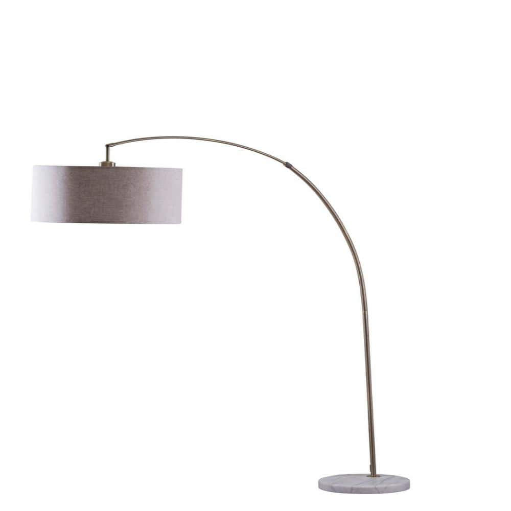 "86"" Tall Metal Floor Arc Lamp ""Bowery"", Beige and Antique Gold" price history on PriceWatchPro