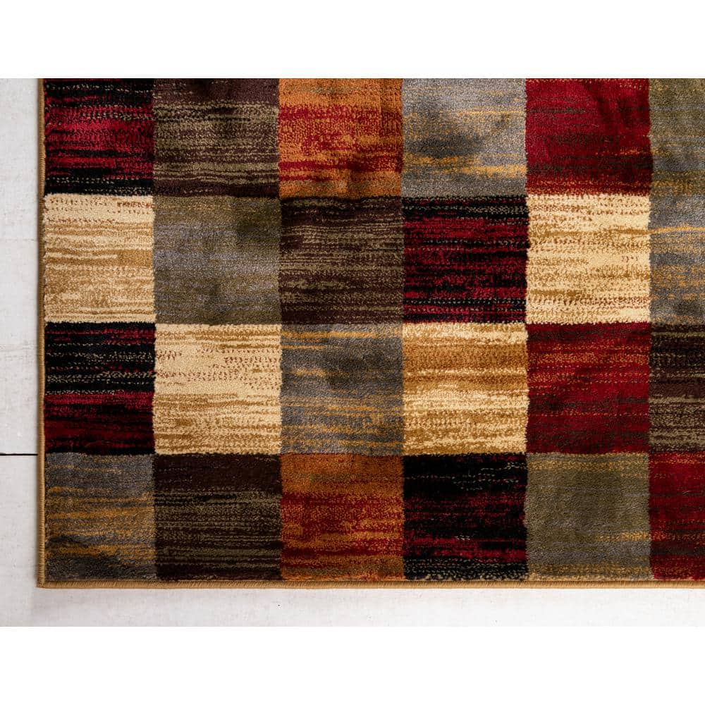 Braided Handmade Black Synthetic 9' x 12' Rectangular Rug