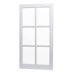 22 in. x 41.25 in. Utility Fixed Picture Vinyl Window with Grid - White