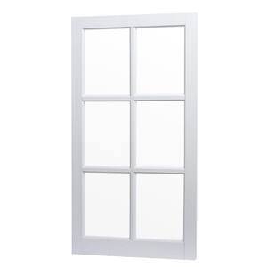 22 in. x 41.25 in. Utility Fixed Picture Vinyl Window with Grid - White