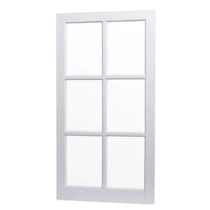 22 in. x 41.25 in. Utility Fixed Picture Vinyl Window with Grid - White