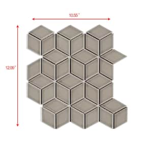 Monet Pebble Gray 12 in. x 12 in. Diamond Mosaic Glazed Porcelain Wall and Pool Tile (200 sq. ft./Pallet)