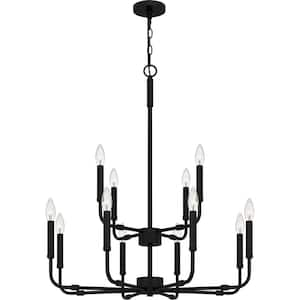 Abner 12-Light Matte Black Chandelier