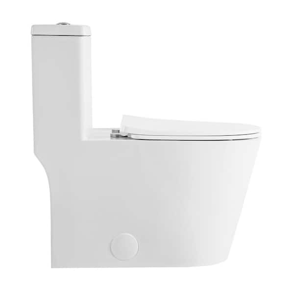 Swiss Madison 1-Piece 1.1 GPF Single Flush Dreux High Efficiency Elongated Toilet with Extra-Strong Flush Technology