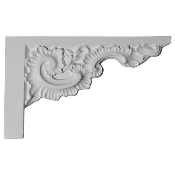 Ekena Millwork 12 in. x 7/8 in. x 7-7/8 in. Primed Polyurethane Ashford Right Stair Bracket