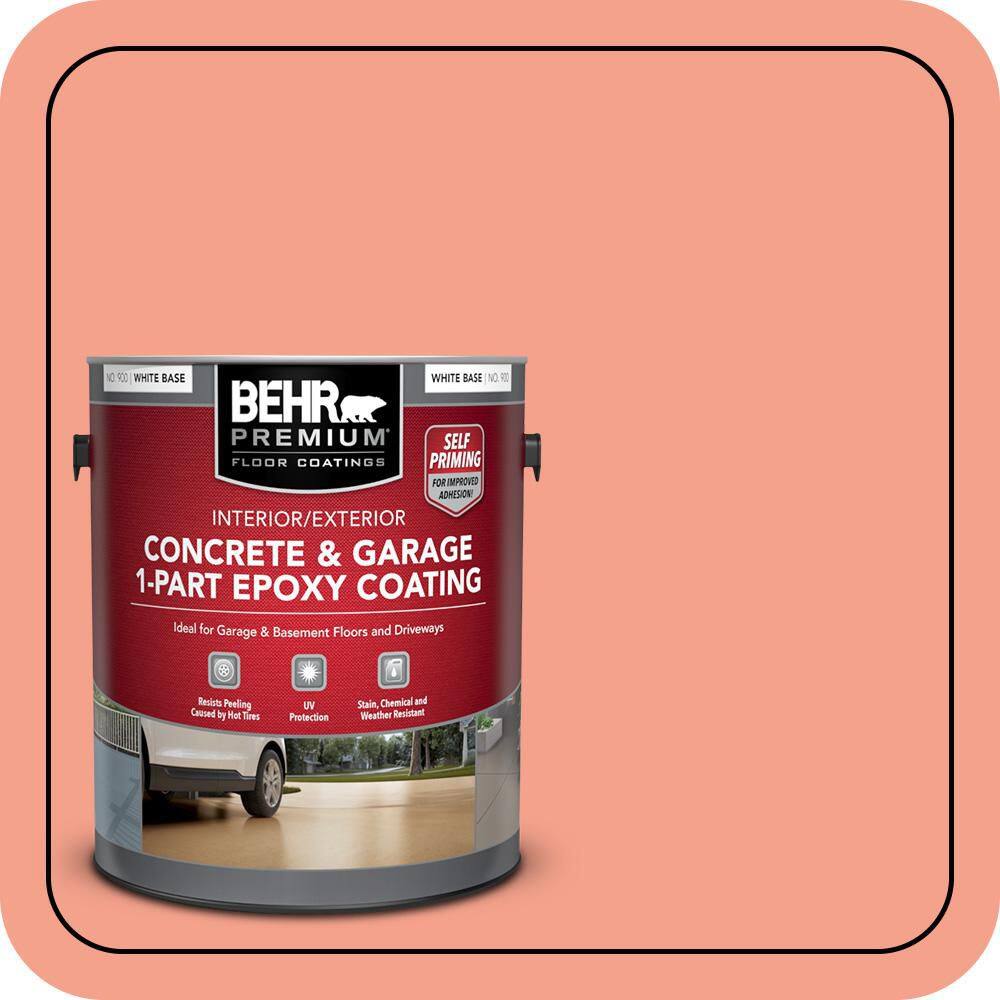 1 gal. #HDC-MD-18 Peach Mimosa Self-Priming 1-Part Epoxy Satin Interior/Exterior Concrete and Garage Floor Paint price history on PriceWatchPro