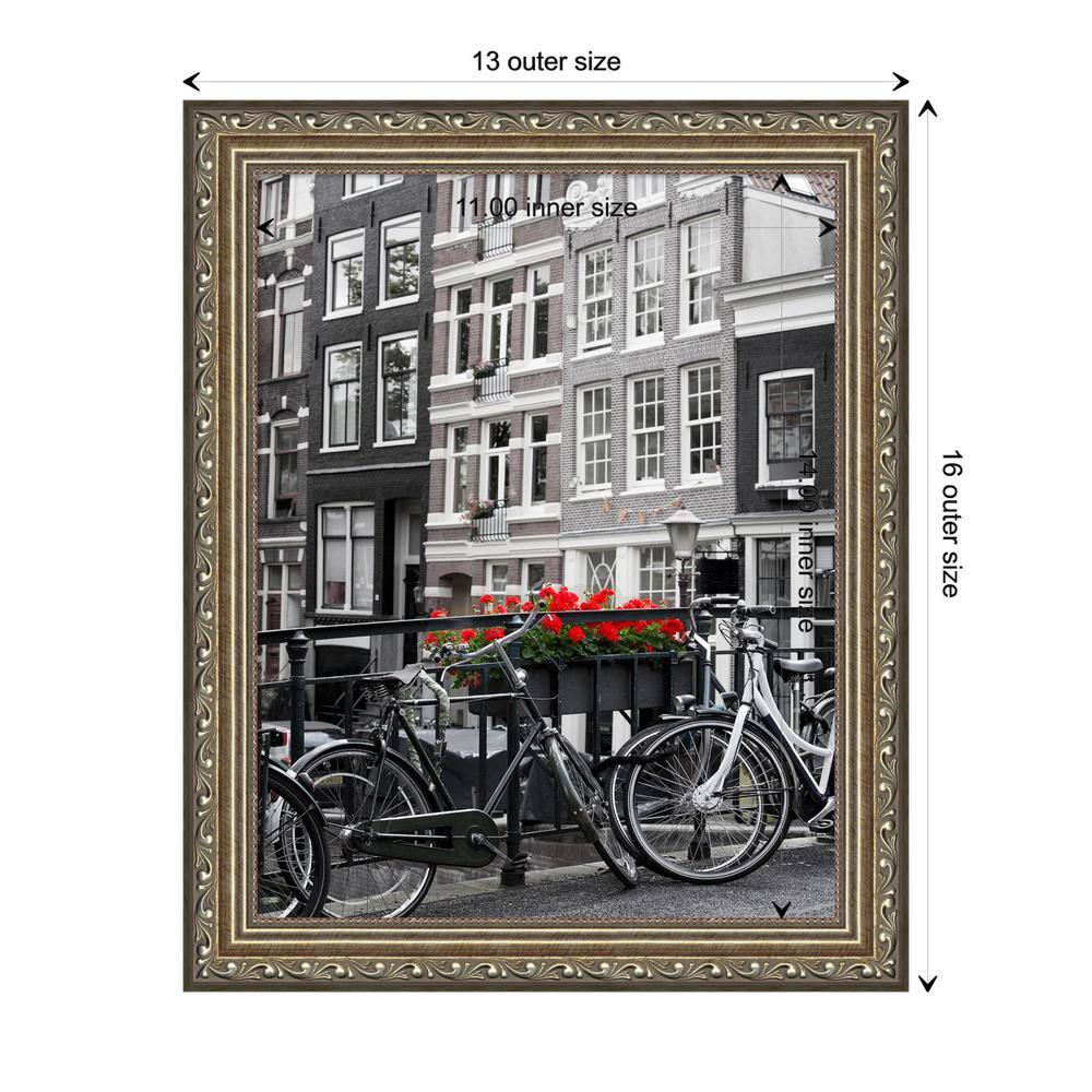 Parisian Silver Ornate Wood 11x14 Wall Picture Frame