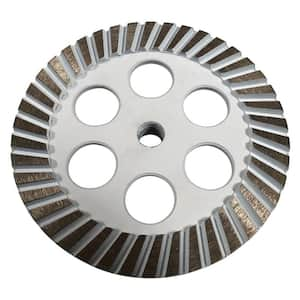 6 in. Granite or Concrete, Turbo Rim Diamond Blade Grinding Wheel, 80/100 Grit, Medium/Fine Grit, 5/8 in. 11 Arbor