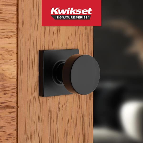 Pismo Matte Black Hall/Closet Square Door Knob