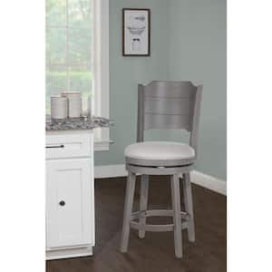 Clarion Distressed Gray Swivel Counter Stool