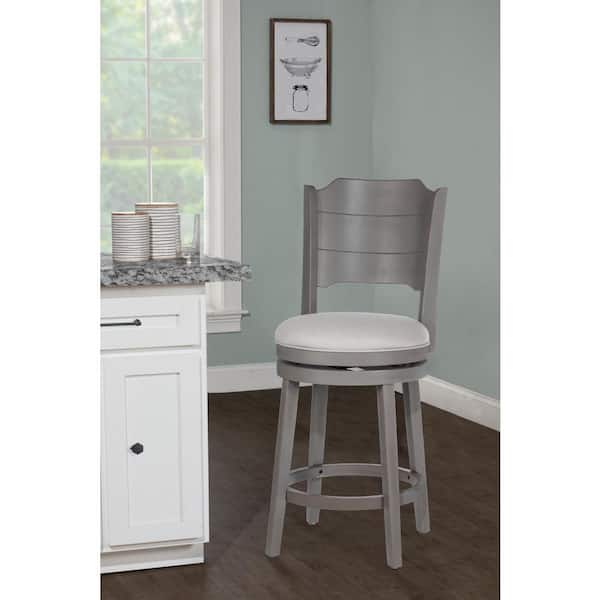 Hillsdale Furniture Clarion Distressed Gray Swivel Counter Stool