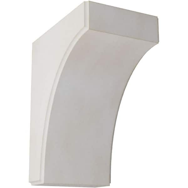 Ekena Millwork 5-1/4 in. x 10 in. x 8 in. Chalk Dust White Clarksville Wood Vintage Decor Bracket