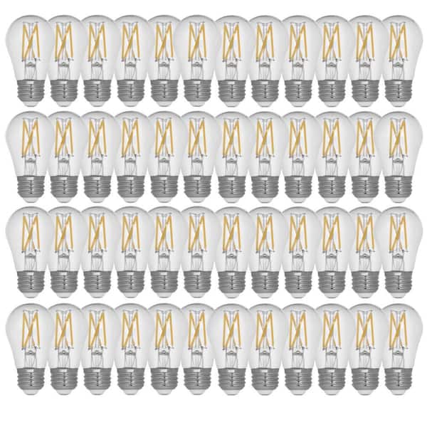 Feit Electric 60-Watt Equivalent A15 Dimmable Filament CEC 90+ CRI Clear Glass LED Ceiling Fan Light Bulb Daylight 5000K (48-Pack)