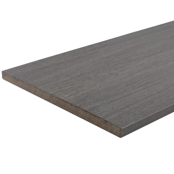 NewTechWood UltraShield 0.6 in. x 12 in. x 12 ft. Westminster Gray Fascia Composite Decking Board