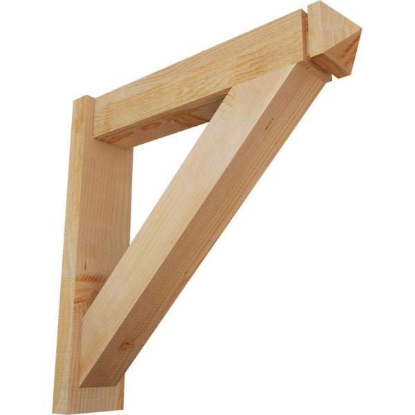 Ekena Millwork 6 in. x 28 in. x 28 in. Douglas Fir Traditional Arts and Crafts Rough Sawn Outlooker