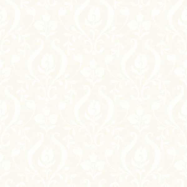 Chesapeake Eloise Light Grey Damask Light Grey Wallpaper Sample
