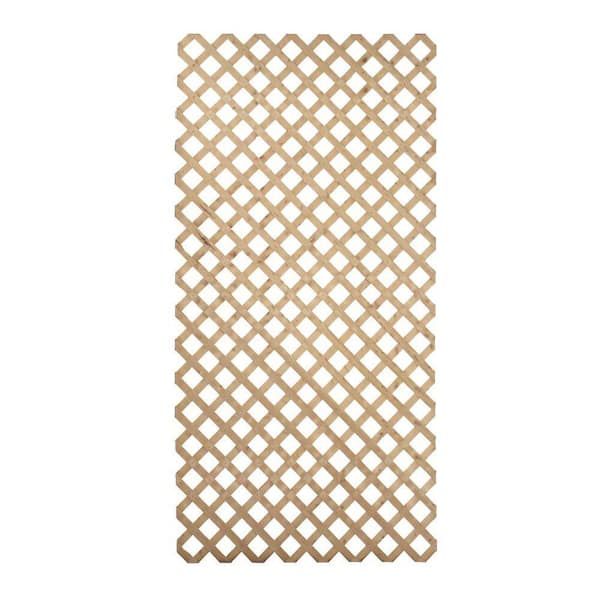 Unbranded 4 ft. x 8 ft. Pressure Treated Garden Wood Lattice