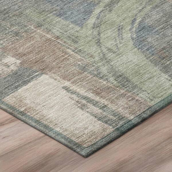 Chantille Machine Washable Indoor/Outdoor Abstract ACN2948 Khaki 10 ft. x 14 ft. Area Rug