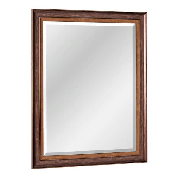 Head West 22 in. x 28 in. Bronze and Copper Oil-Rubbed Framed Wall Mirror