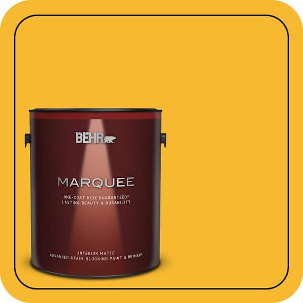 BEHR MARQUEE 1 gal. Home Decorators Collection #HDC-MD-02A Yellow Groove Matte Interior Paint & Primer