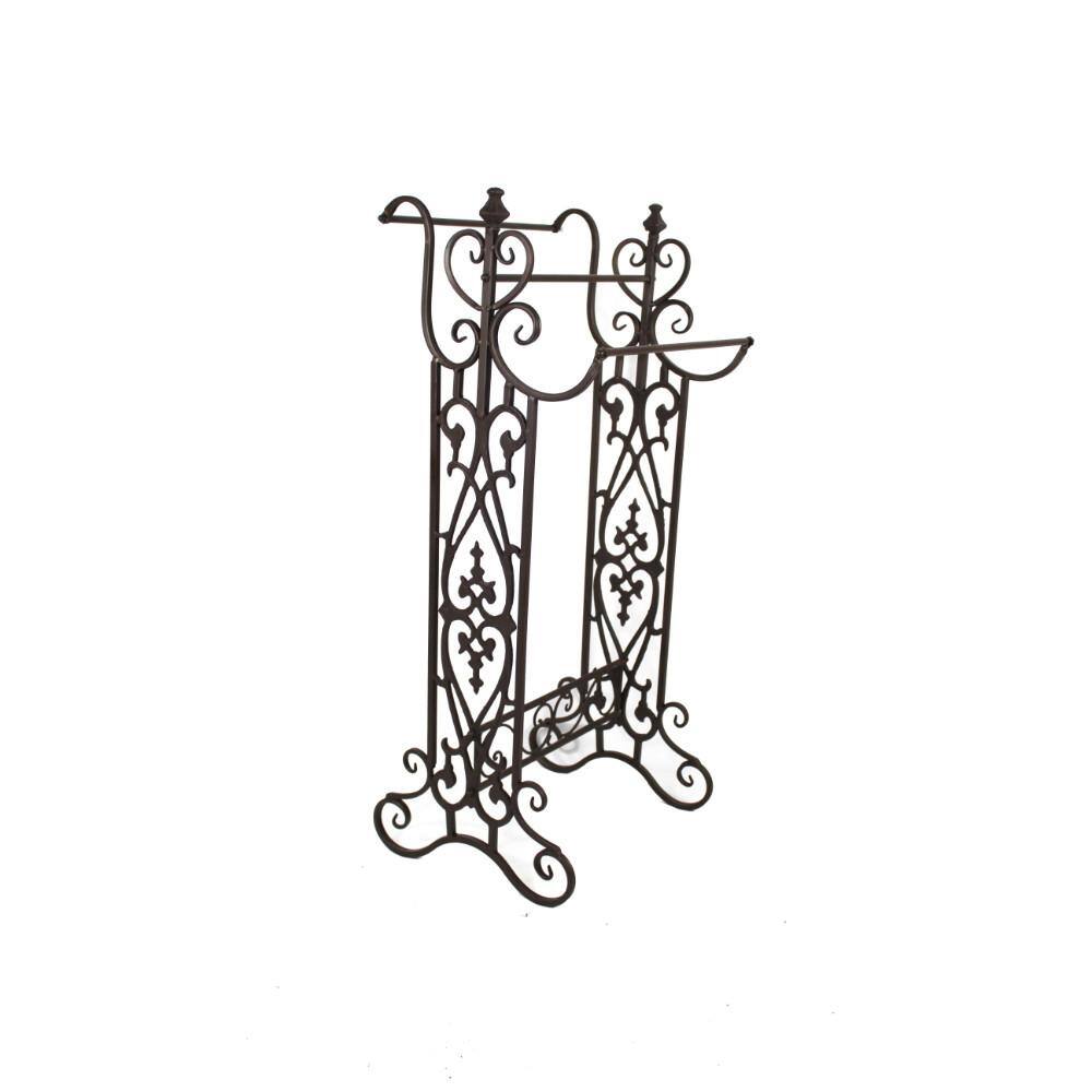 black metal quilt rack