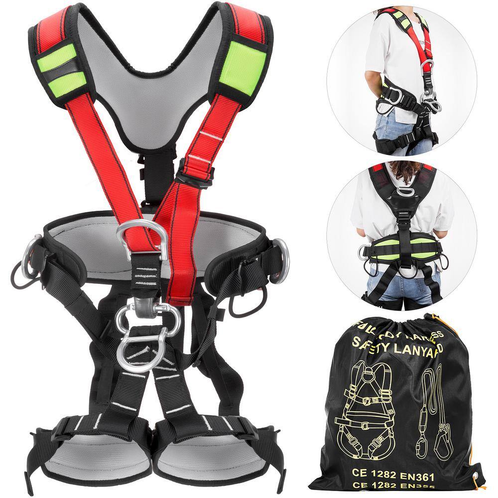 Safety Rock Tree Climbing Rappelling Harness Seat Sitting Belt Fall Protection 