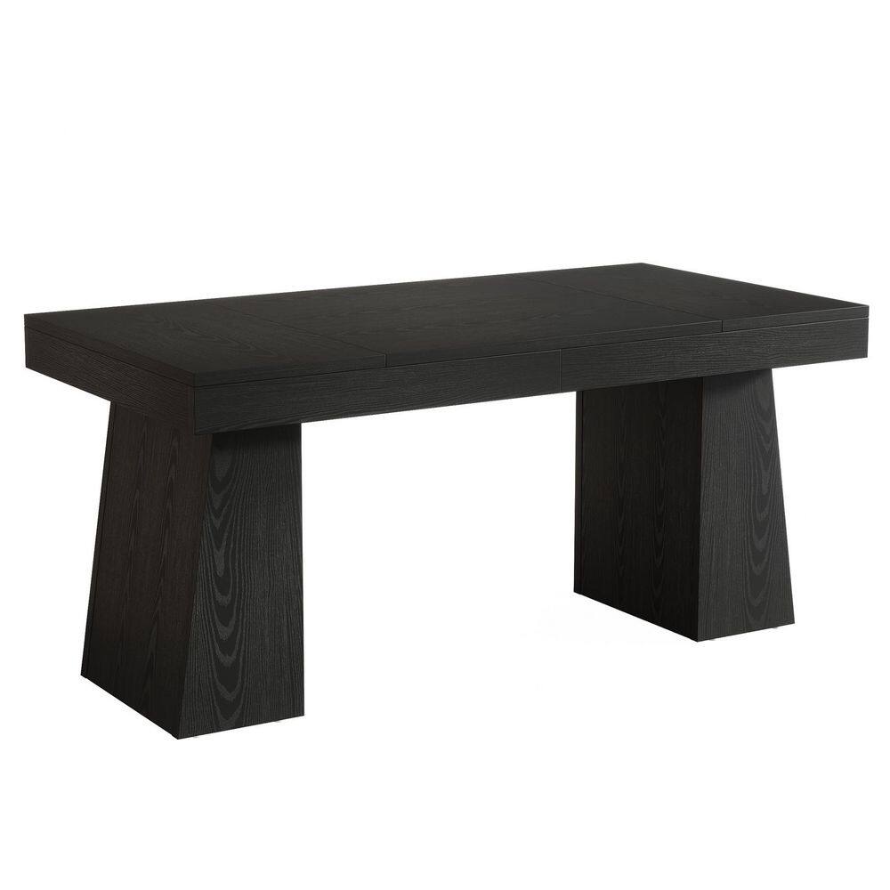 Moronia 55 in. Rectangle Black Engineered Wood Executive Desk with Strong Support, Computer Table Office Desk