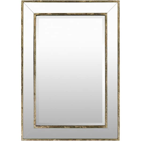 Medium Rectangle Silver Classic Mirror (28 in. H x 40 in. W)