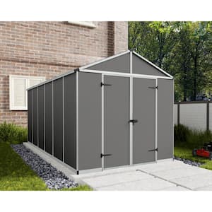Rubicon 8 ft. x 15 ft. Dark Gray Polycarbonate Garden Storage Shed (110.9 Sq. ft.)