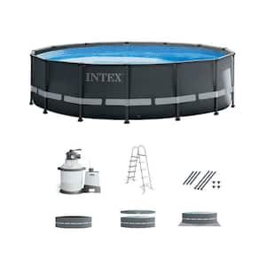 Ultra XTR 14 ft. Round 42 in. D Metal Frame Pool Set with Pump