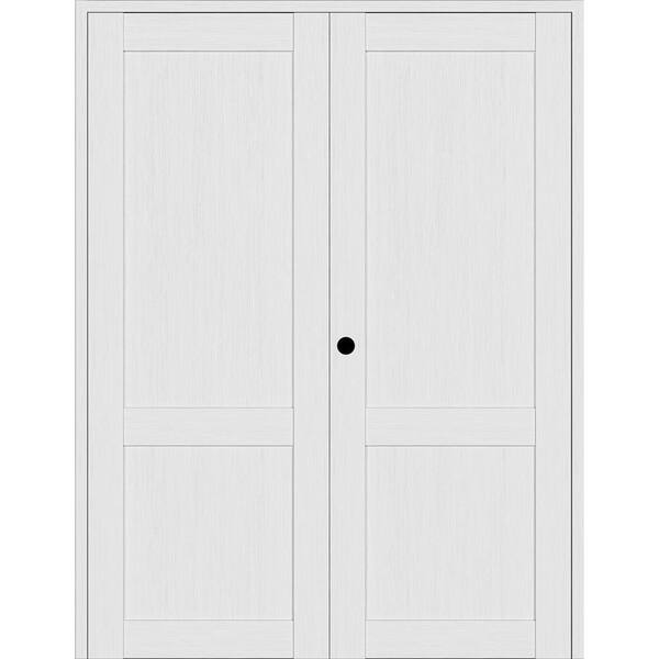 Belldinni 2 Panel Shaker 6080 in. Right Active Bianco Noble Wood ...